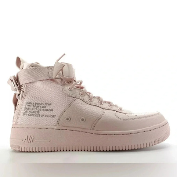 Nike SF Air Force 1 Mid Boys Size 5Y Pale Pink - Picture 1 of 16